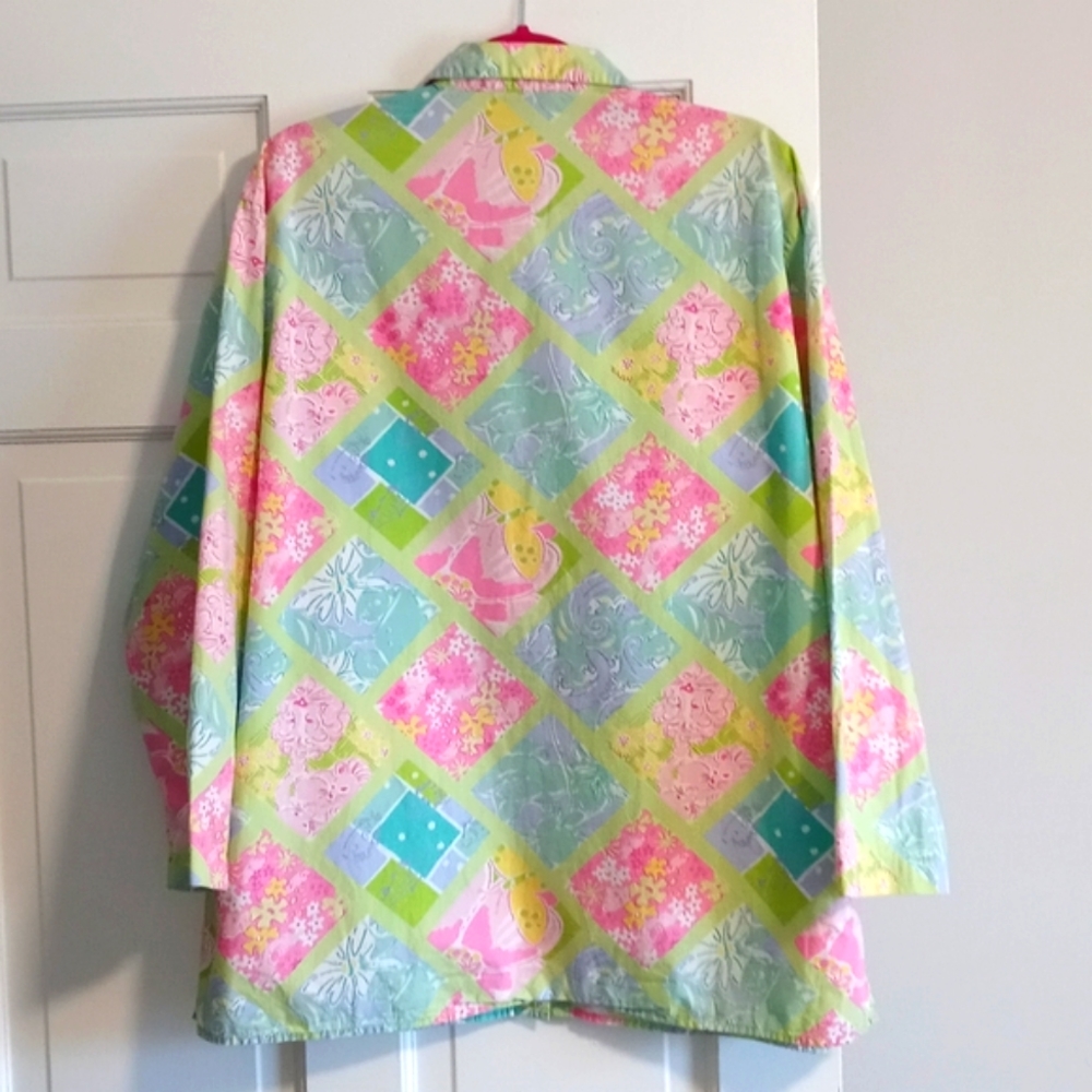 🌴VTG Lilly Pulitzer🌴 - "Surf N Patch" Button Down - Picture 3 of 16